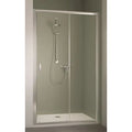 Kermi Stina G2D porte coulissante 1400 x 1950 mm - reglable de 1360-1410 mm - SIHG ESG transparante Clean - profil chromé