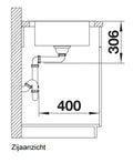 Blanco Dinas évier à encastrer réversible inox incl garniture 18/10 45S 86x50cm