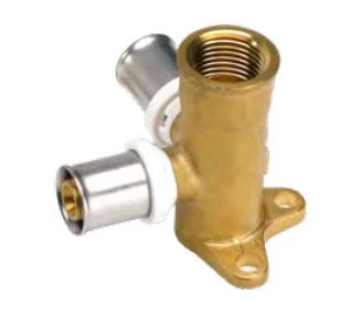 RIIFO Multi culasse à sertir double en laiton 90° FF 16 x 1/2 F x 16 mm