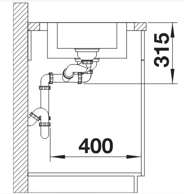 Blanco Dinas évier à encastrer réversible inox incl garniture 18/10 6S 100x50cm
