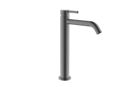 Procasa Vivo mitigeur lavabo rehaussé sans vidage - démarrage à froid - Gun Metal PVD - acier mat PVD