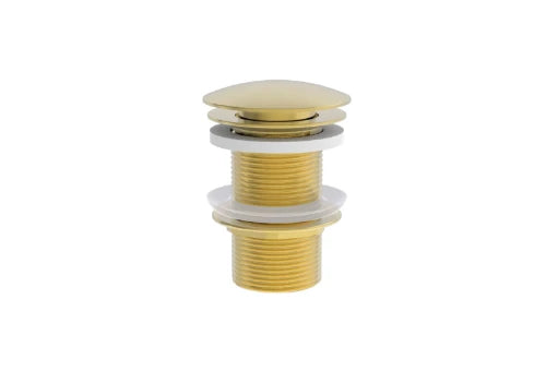 Procasa Vivo crepine sans trop plein - click-clack - non fermable - Brushed Gold PVD - or brossé PVD