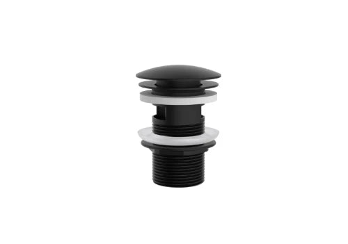 Procasa Vivo crepine avec trop plein - click-clack - non fermable - noir mat