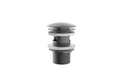 Procasa Vivo crepine avec trop plein - click-clack - non fermable - Gun Metal PVD - acier mat PVD