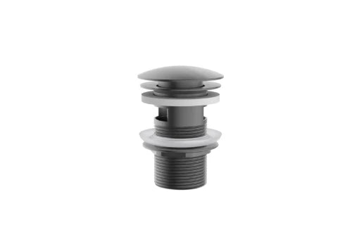 Procasa Vivo crepine avec trop plein - click-clack - non fermable - Gun Metal PVD - acier mat PVD