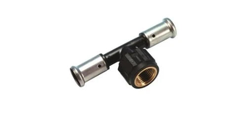 Henco PVDF pers Tee 90° FFF 40 x 3/4 F x 40 mm