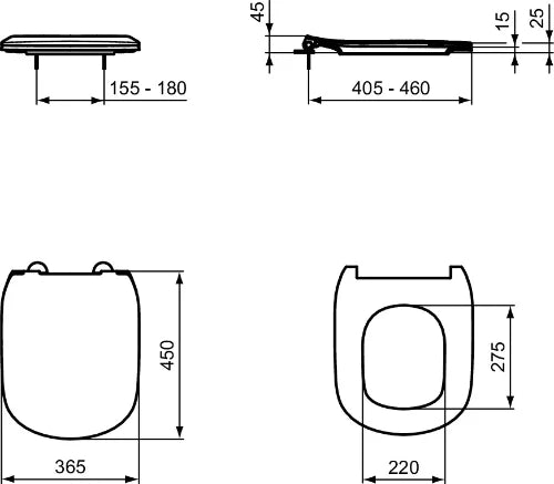 Ideal Standard Tesi Slimseat abattant sandwich softclose - blanc mat
