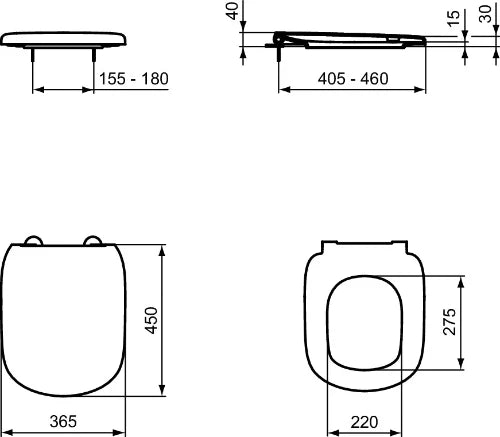 Ideal Standard Tesi abattant Wrapover softclose - blanc mat