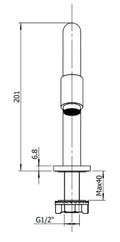 Procasa Vivo robinet eau froide - bec 190 mm - noir mat