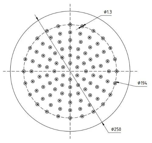 Procasa Vivo douche de tête 250 mm - Gun Metal PVD - acier mat PVD