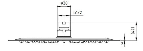 Procasa Vivo douche de tête 250 mm - chromé