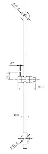 Procasa Vivo barre de douche 730 mm - chromé