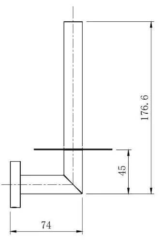 Procasa Vivo porte papier reserve - Brushed Nickel PVD - brossé mat PVD