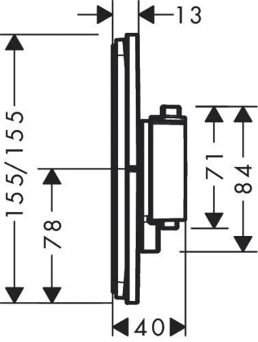 Hansgrohe Showerselect Comfort E robinet thermostatique encastré avec 2 fonctions - chromé