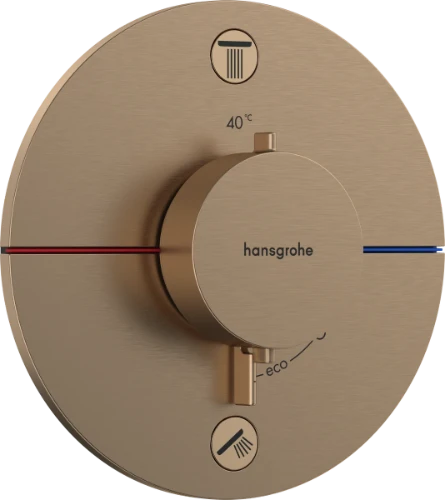 Hansgrohe Showerselect Comfort S robinet thermostatique encastré pour 2 fonctions - bronze brossé