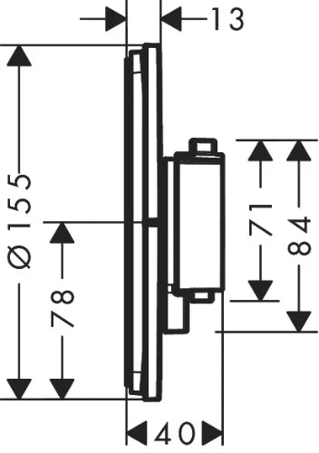 Hansgrohe Showerselect Comfort S robinet thermostatique encastré pour 2 fonctions - bronze brossé