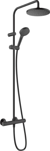 Hansgrohe Vernis Blend Showerpipe 200 1jet écosmart robinet thermostatique set de douche - noir mat
