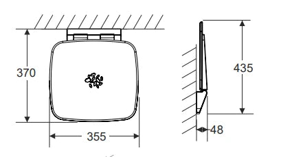 Aquaware 300 siège de douche rabattable - blanc/chromé