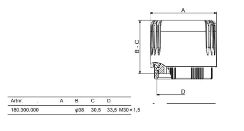 Begetube bouton de commande manuel type 3000 - blanc