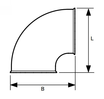 Begetube (78313241) Profi-air coude horizontale 90° gaine