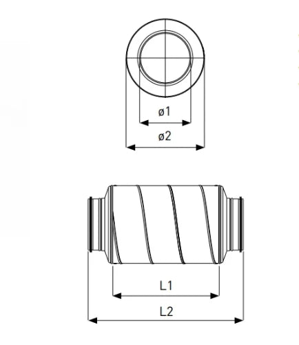 Begetube Profi-Air Silencieux (longueur 300mm) 160mm