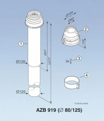 Bosch FC-Set60-C33x kit de base C33x, Ø 60/100, noir