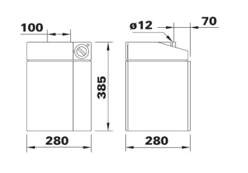 Inventum EDR10 chauffe-eau électrique 10 l - montage sous-évier - 2000 W - mono 230V - résistance blindée - label ERP sanitaire: A