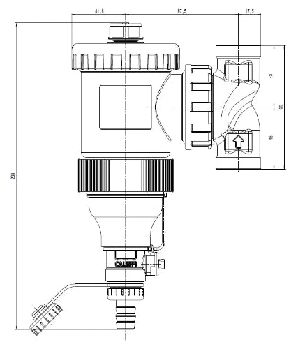 Caleffi 545 DirtMag séparateur de boue avec aimant FF 3/4 x 3/4 - synthétique