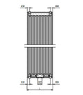 Stelrad Vertex CT radiateur H1600xT22xB600 - 2178 Watt (EN442 75/65/20) - Ral 9016 Blanc signalisation