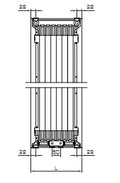 Stelrad Vertex Plan CT radiateur H1800xT20xB500 - 1266 Watt (EN442 75/65/20) - Ral 9016 Blanc signalisation