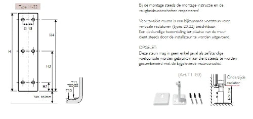 Stelrad Vertex Plan CT radiateur à panneaux H1800xT22xB500 - 1845 Watt (EN442 75/65/20) - Ral 9016 blanc signalisation