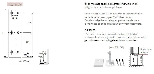 Stelrad Vertex Plan CT radiateur à panneaux H2000xT22xB400 - 1584 Watt (EN442 75/65/20) - Ral 9016 blanc signalisation