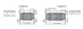 Stelrad Planar 8 radiateur H300xT21xB400 - 282 Watt (EN442 75/65/20) - Ral 9016 Blanc signalisation