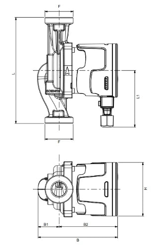 DAB Evosta2 40-70/130 circulateur 130 mm - 1 - 1x230V