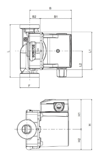 DAB Evosta2 40-70/130 circulateur 130 mm - 6/4 - 1x230V