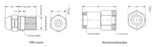 Danfoss gicleur type S 60° 0,65 Usgal/h