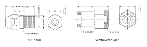 Danfoss gicleur type H 45° 1,00 Usgal/h