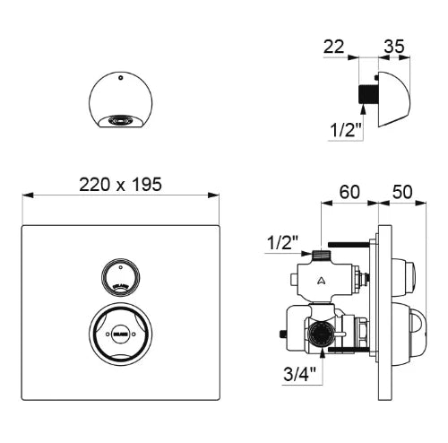 DELABIE SECURITHERM dche mit. therm. ~30sec enc. ét. +ROUND -kit 2/2