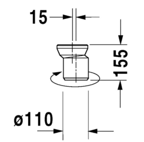 Duravit Acces Vario pièce de raccordement toilette 70-225 mm