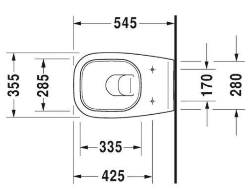 Duravit D-Code cuvette suspendue PACK (cuvette suspendue + abattant softclose) - blanc - L355x545 mm
