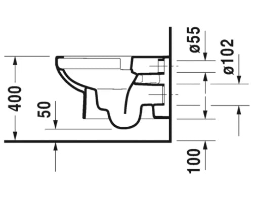 Duravit DuraStyle Basic wc-suspendu PACK Rimless (wc-suspendu + siège Softclose) sans bride - blanc - B365xD540 mm