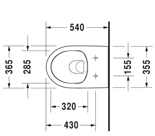 Duravit DuraStyle Basic wc-suspendu PACK Rimless (wc-suspendu + siège Softclose) sans bride - blanc - B365xD540 mm