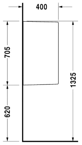 Duravit Starck 3 séparation urinoir -705 x 400 mm - blanc