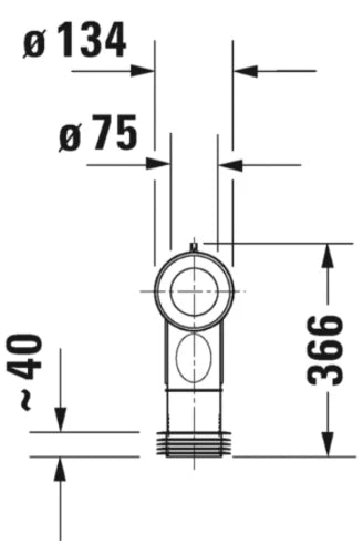 Duravit Acces Vario coude de raccordement toilette raccordement vertical