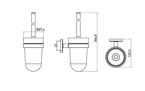 Emco Polo porte-brosse wc - chromé