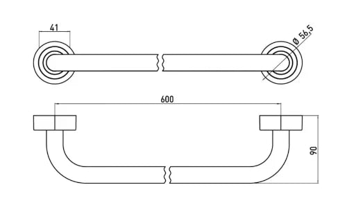 Emco Polo porte-serviette 600 mm - chromé