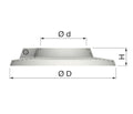 Flamco RK rosace de finition 22 mm - gris polypropylène