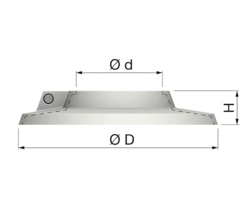 Flamco RK rosace de finition 22 mm - gris polypropylène