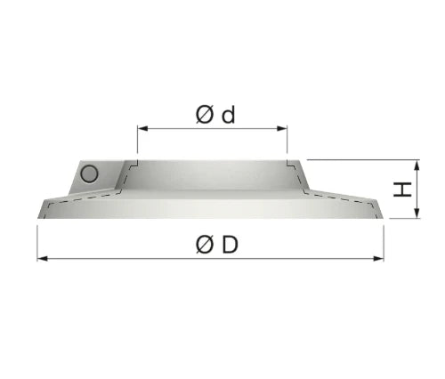 Flamco RK rosace 18 mm - gris polypropylène