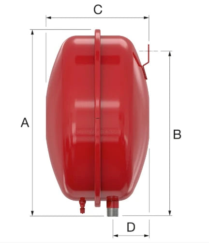 Flamco Flexcon P 25 vase d'expansion (cv) 25 l x 3/4 - 1 bar